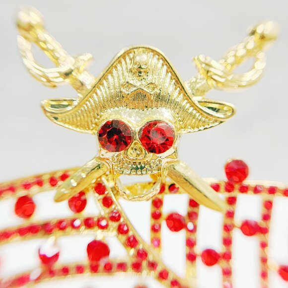 Pirate Queen Tiara, Gold Tiara, Costume Headpiece, Halloween Crown, Cosplay
